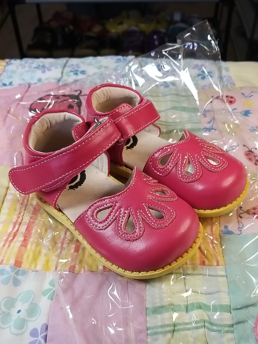 Livie & Luca Pink Leather Mary Jane Shoes Size 6 Petals
